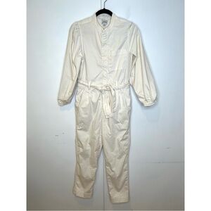 J. Crew Puff-sleeve Chino Cotton Jumpsuit